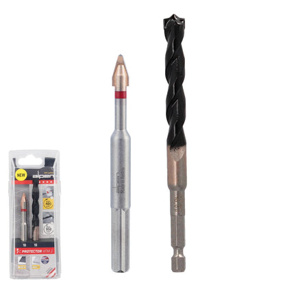 Broca Alpen Materiales Porcelanicos Muy Duros Ø 10 Mm. Kit 2 Brocas. Sin Refrigeración,