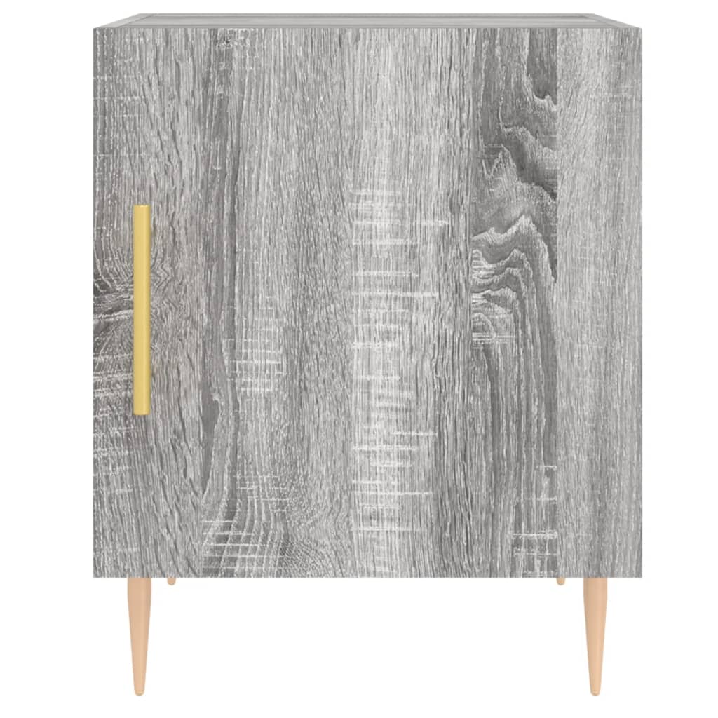Mesita De Noche Madera De Ingeniería Gris Sonoma 40x40x50 Cm_4