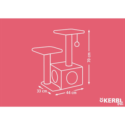 Kerbl Poste Rascador Para Gatos Saphir Marrón Y Beige 70 Cm_2