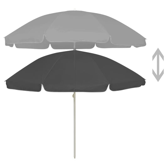 Sombrilla De Playa Antracita 240 Cm_0
