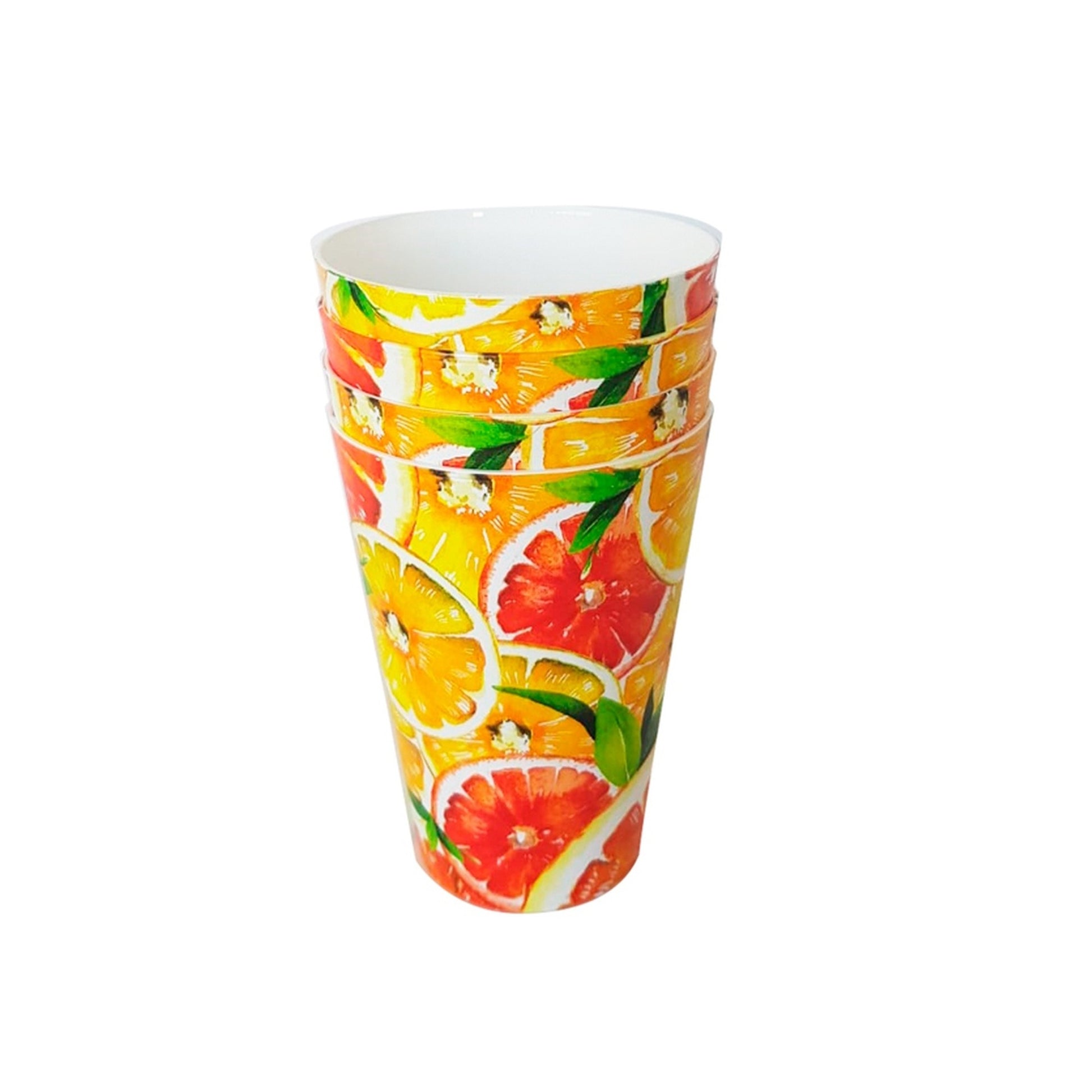 4 Vasos De Plástico Life Story Orange_0