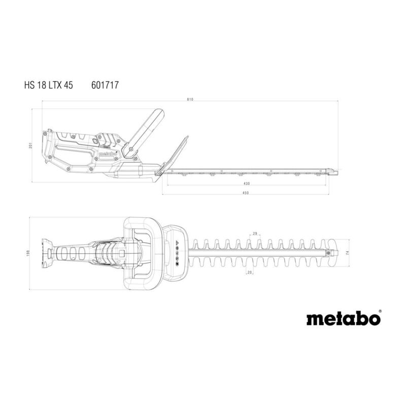 Metabo Hs 18 Ltx 45 V Solo Akku-heckenschere_1
