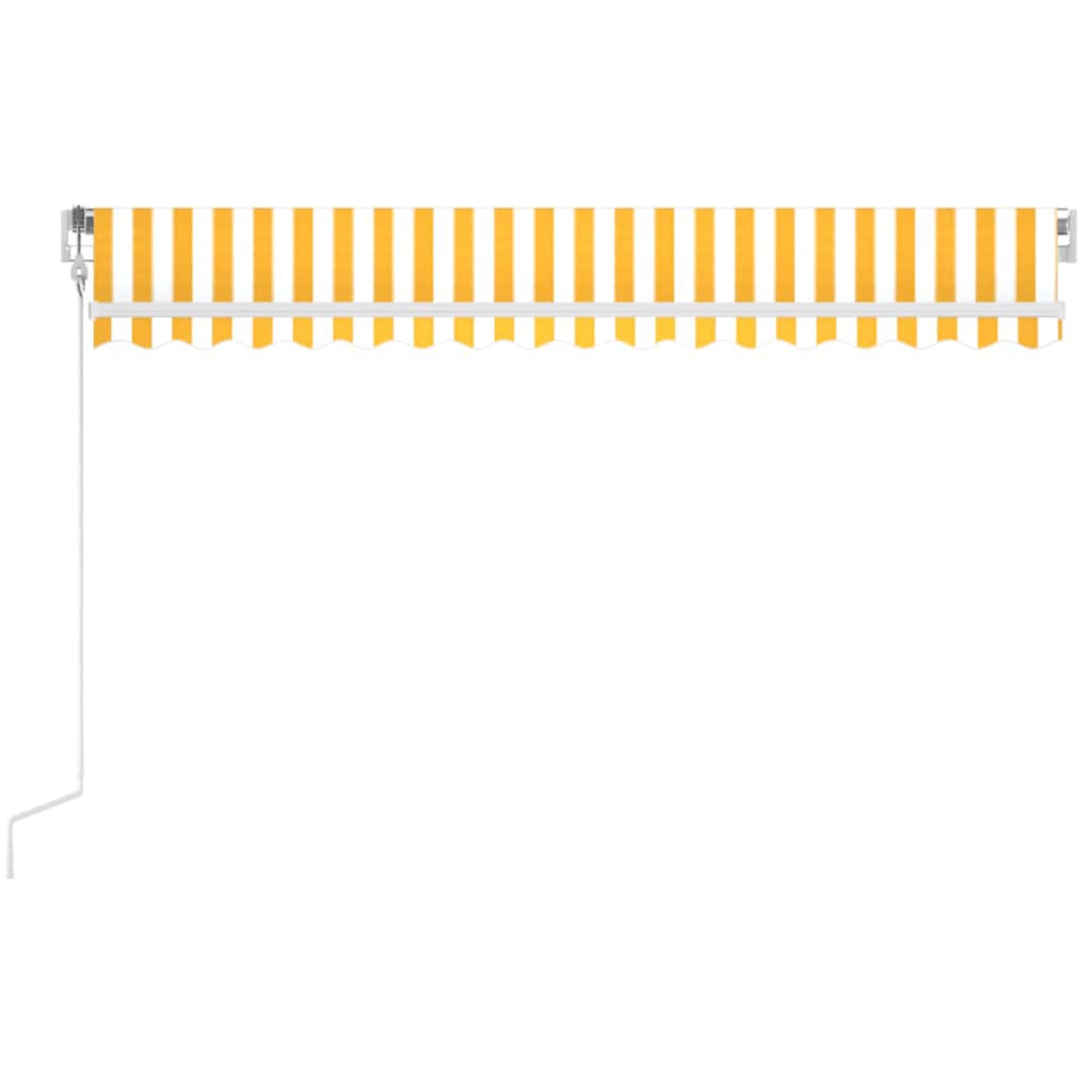 Toldo Automático Led Sensor De Viento Amarillo Blanco 450x350cm_2