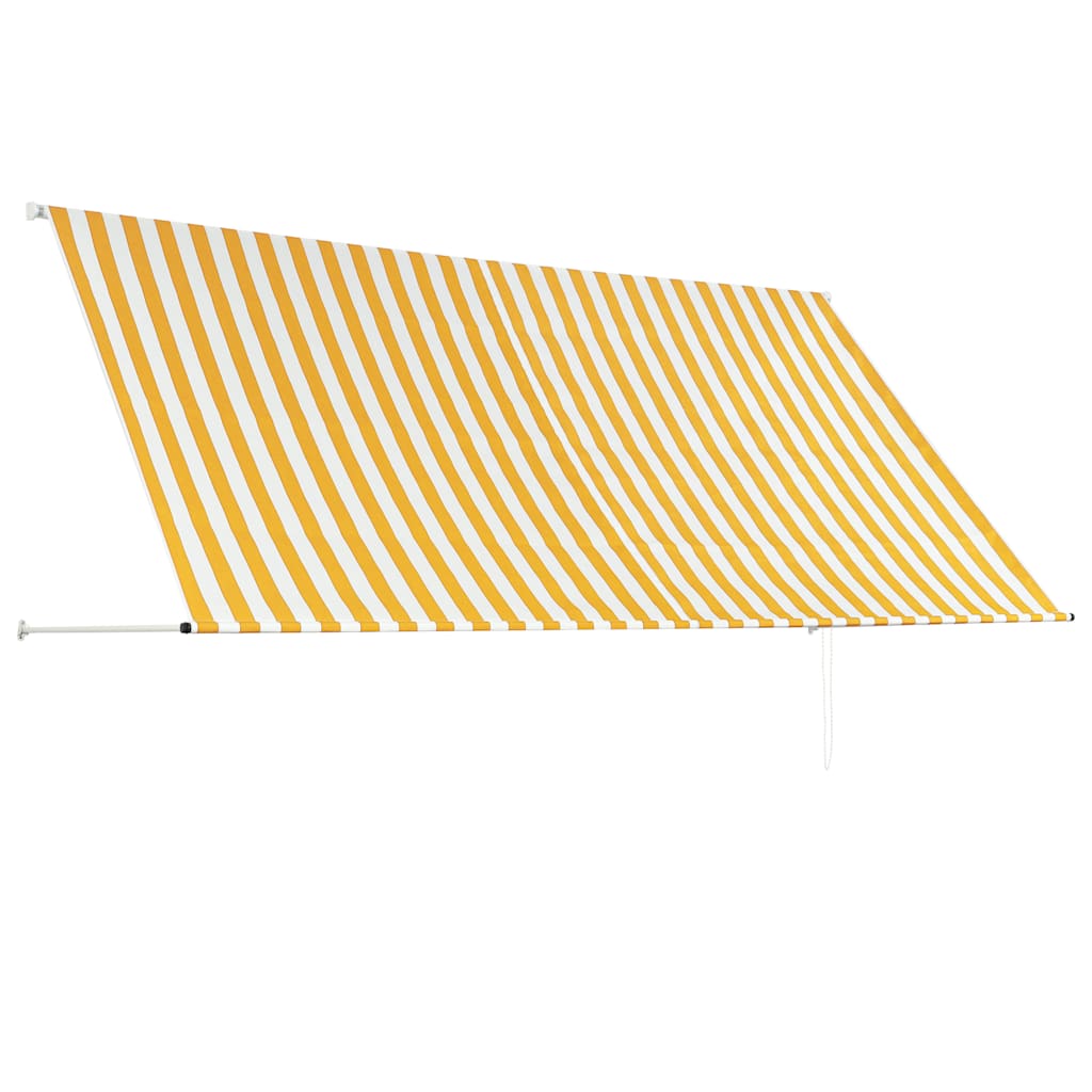 Toldo Retráctil 300x150 Cm Amarillo Y Blanco_3
