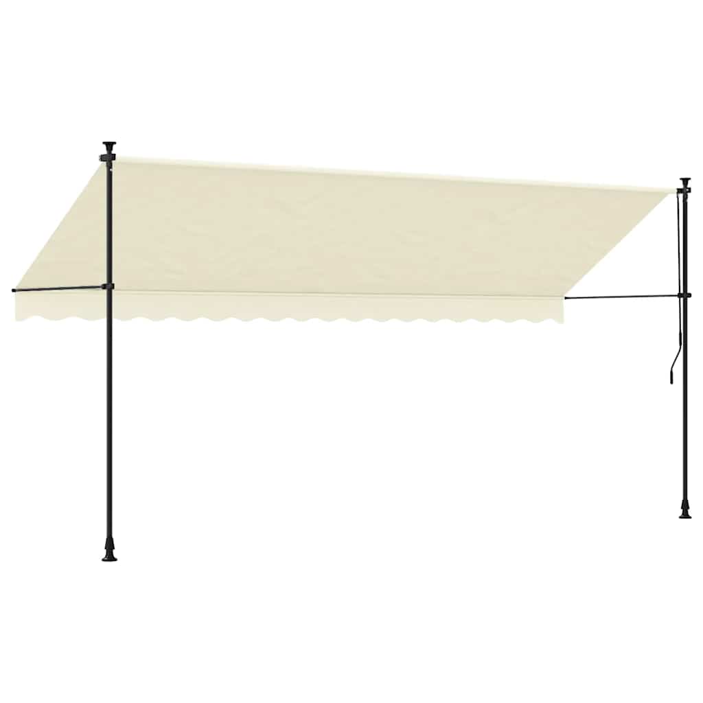 Toldo Retráctil De Tela Y Acero Crema 400x150 Cm_3
