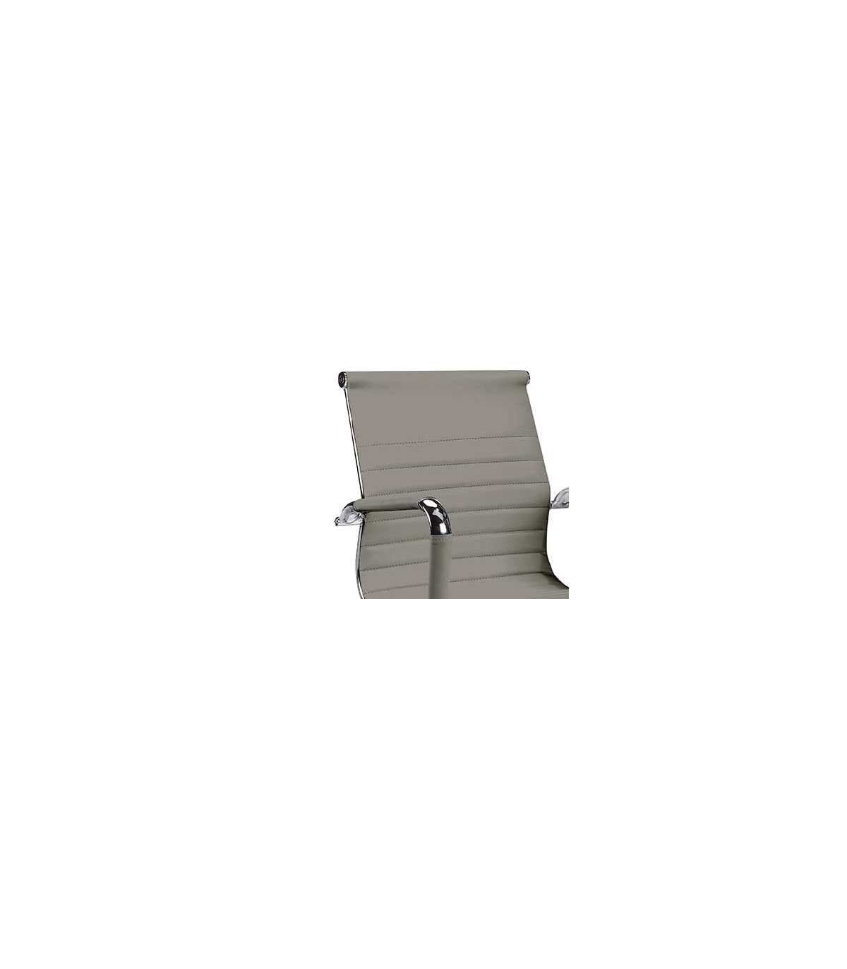 Pack De Dos Sillas Confidente Tapizado En Piel Sintetica Gris, 57 Cm(ancho) 90 Cm(altura)_4