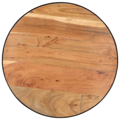Mesa De Centro De Madera Maciza De Acacia Negro 68x68x36 Cm_1