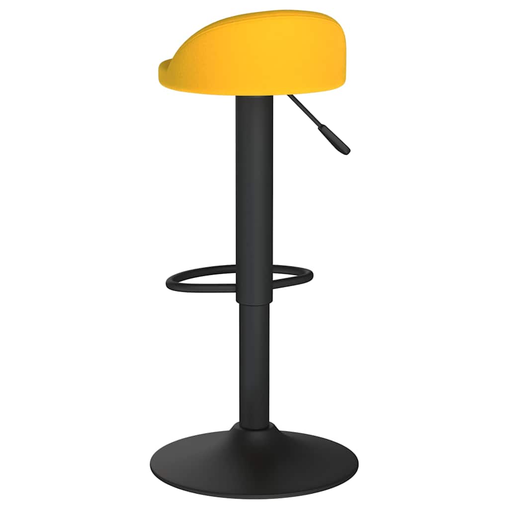 Taburete De Cocina De Terciopelo Amarillo_3