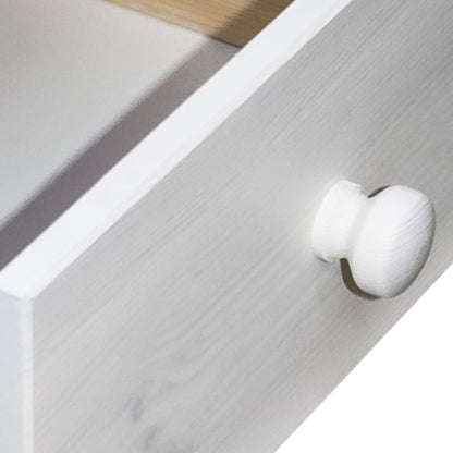 Mesita De Noche De Madera Maciza De Pino 43x34x40 Cm_3