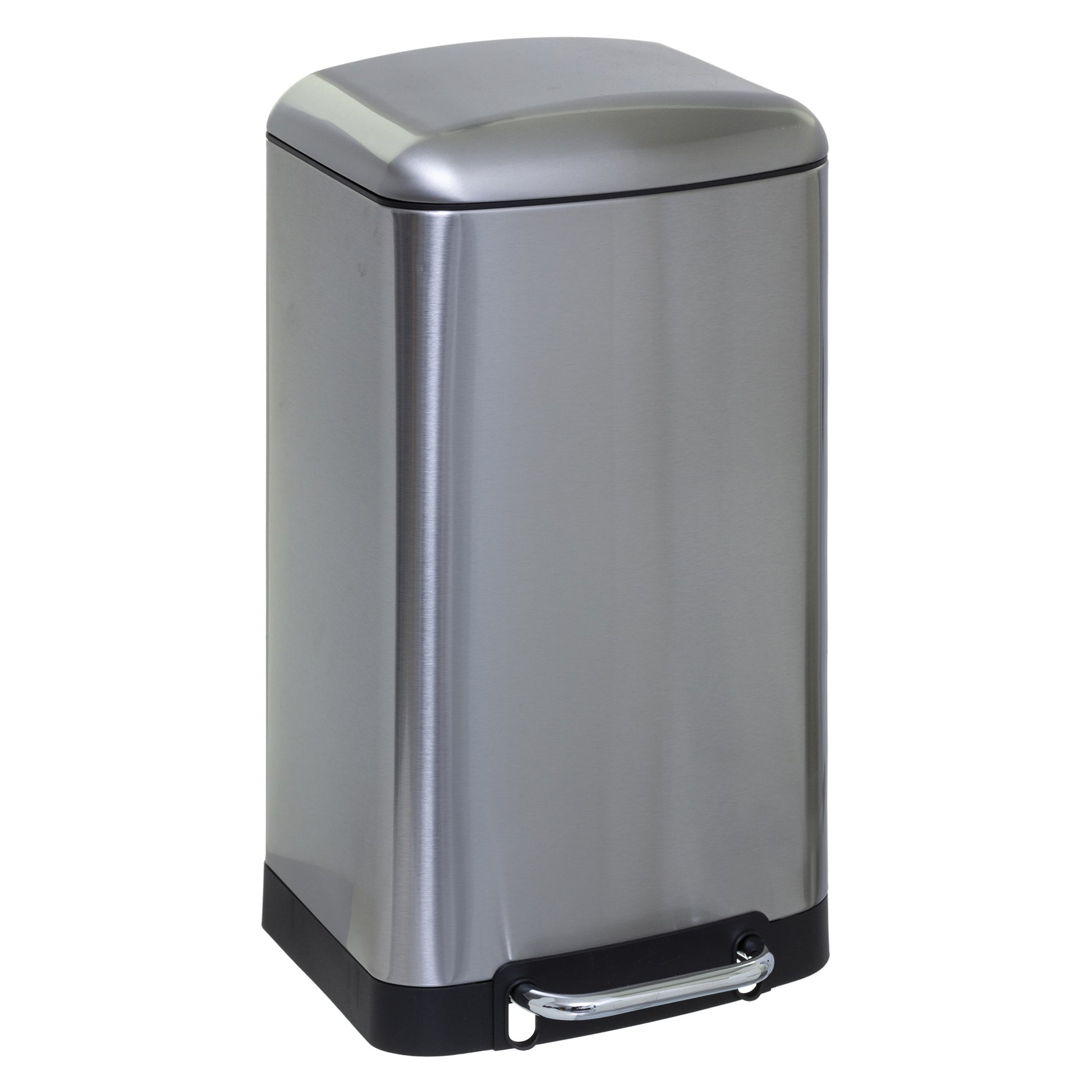 Papelera / Cubo De Basura / Contenedor De Residuos Con Pedal De Metal 30 L Ariane Inox_0
