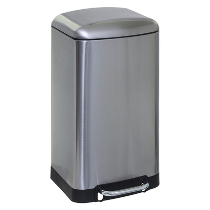 Papelera / Cubo De Basura / Contenedor De Residuos Con Pedal De Metal 30 L Ariane Inox_0
