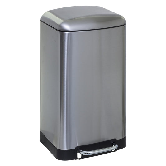 Papelera / Cubo De Basura / Contenedor De Residuos Con Pedal De Metal 30 L Ariane Inox