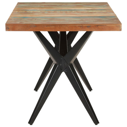 Mesa De Comedor De Madera Maciza Reciclada 160x80x76 Cm_1