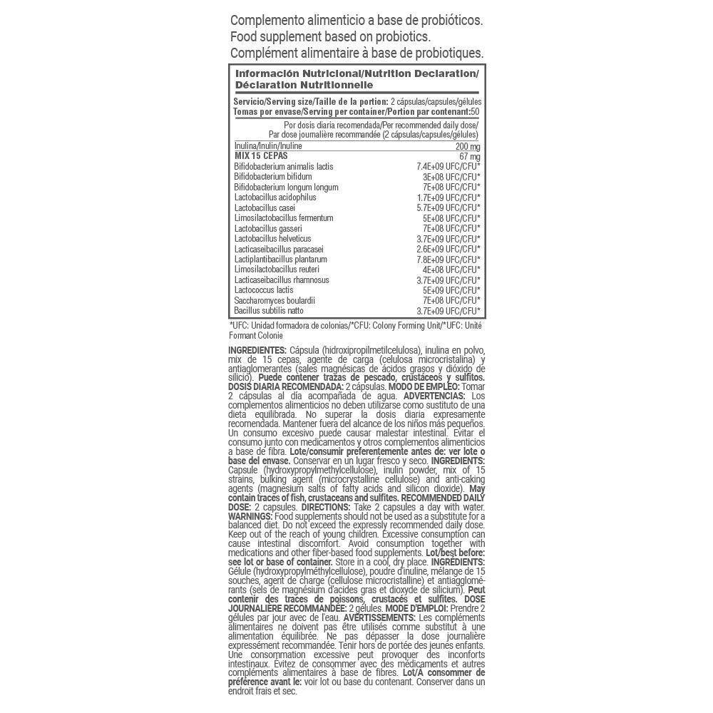 Probiótico - 100 Cápsulas Vegetales - Mejora La Digestión - Masmusculo_4