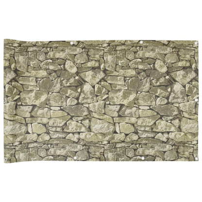 Pantalla De Privacidad De Balcón Pvc Look Piedra 600x90 Cm / Vetonek_1