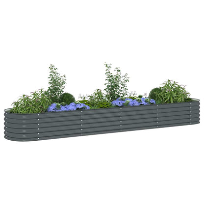 Arriate De Acero Galvanizado Gris 400x80x44 Cm_3