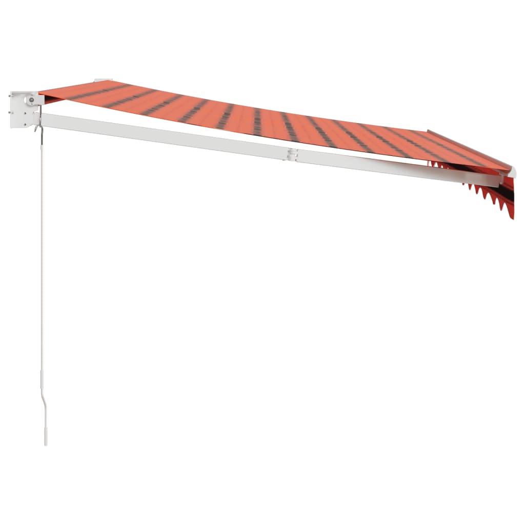 Toldo Retráctil Aluminio Y Tela Naranja Y Marrón 3,5x2,5 M_3