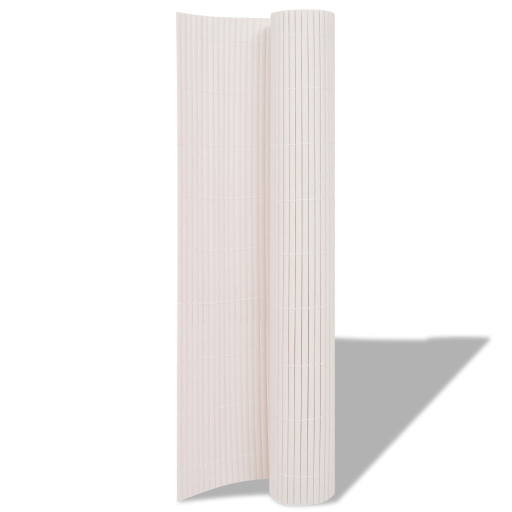 Valla De Jardín De Doble Cara 90x500 Cm Blanca / Vetonek_0