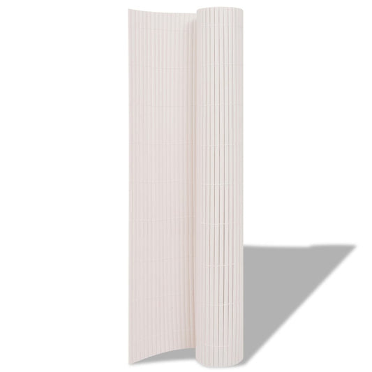 Valla De Jardín De Doble Cara 90x500 Cm Blanca / Vetonek_0