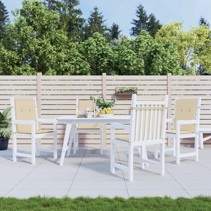 Vidaxl Cojín De Silla De Jardín Respaldo Bajo 4 Uds Tela Oxford Beige_1