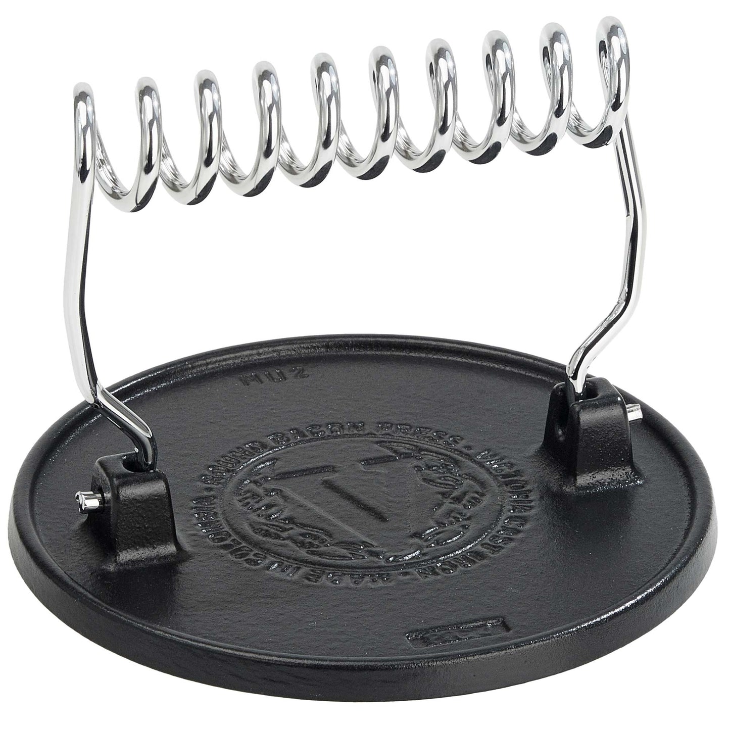 Victoria Prensa Hamburguesas Smash Burger Hierro Fundido Esmaltado 16,5cm Aplastador Carne Para Barbacoa, 36843, Negro_0