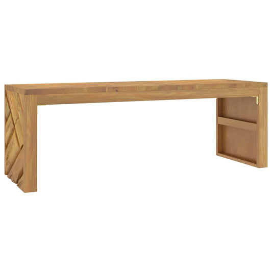 Mesa De Centro Madera Maciza De Teca 110x35x38 Cm_0