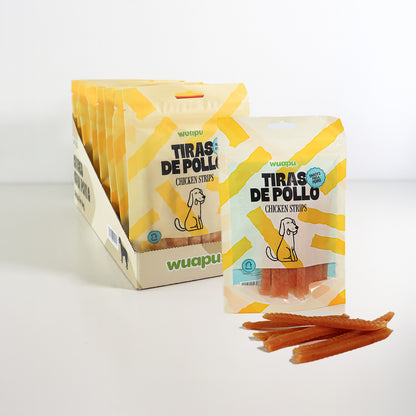 Snack Para Perro En Tiras De Pollo Desecado Wuapu 12x100gr_4