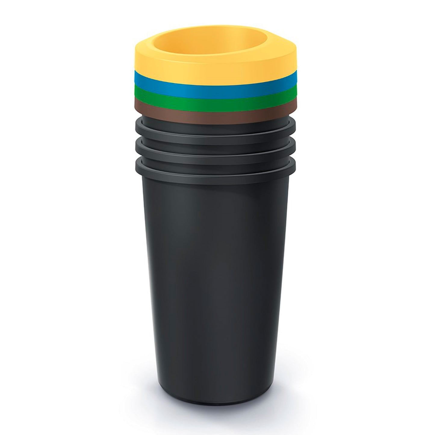 Juego De 4 Cubos De Reciclaje De 45l Cada Uno Keden._0