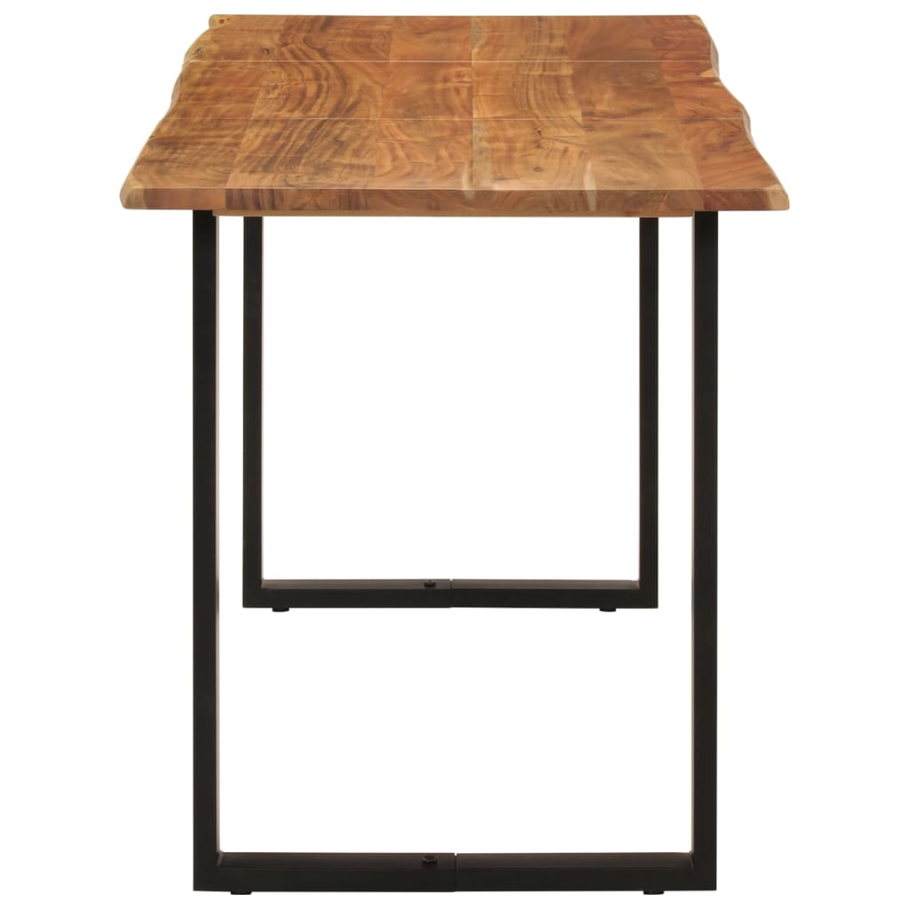 Mesa De Comedor De Madera Maciza De Acacia 140x70x76 Cm_1