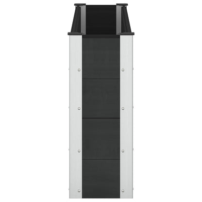 Arriate Elevado Negro 150 X 30 X 72 Cm Wpc Y Aluminio_3