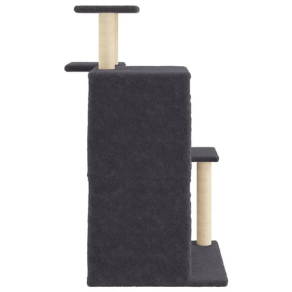 Vidaxl Rascador Para Gatos Con Postes De Sisal Gris Oscuro 97 Cm_4