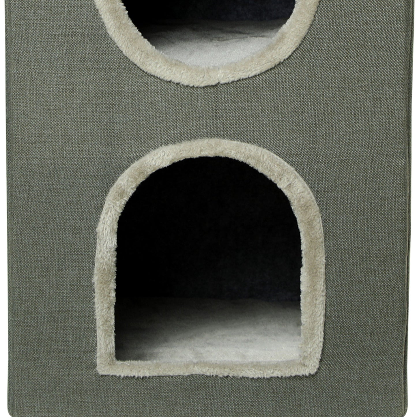 Pawhut Casa Para Gatos De 2 Niveles Con Cojines Lavables 42x46x59,5 Cm Gris_4