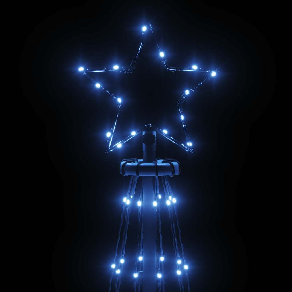 Vidaxl Árbol De Navidad Cónico 310 Led Azul 100x300 Cm_4