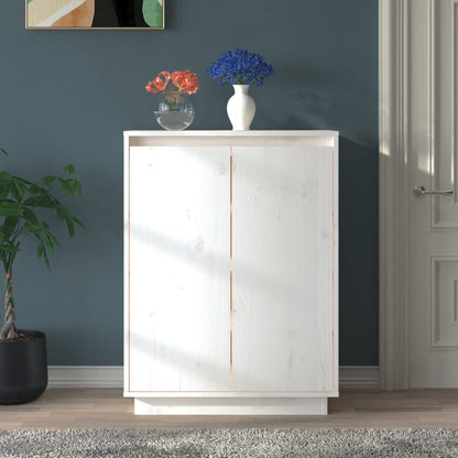 Armario Zapatero De Madera Maciza De Pino 60x35x80 Cm / Vetonek_2
