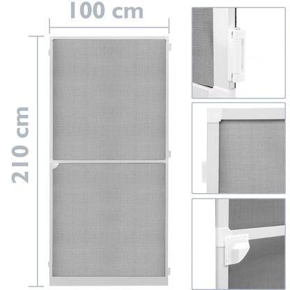 Puerta Mosquitera Max 100 X 210 Cm Aluminio Blanco_1