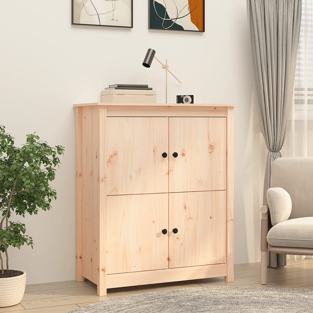 Aparador De Madera Maciza De Pino 83x41,5x100 Cm / Vetonek_0