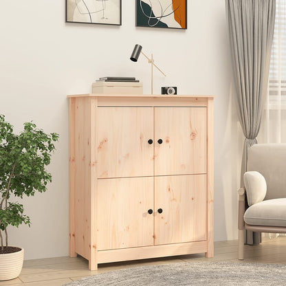 Aparador De Madera Maciza De Pino 83x41,5x100 Cm / Vetonek_0
