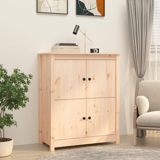 Aparador De Madera Maciza De Pino 83x41,5x100 Cm / Vetonek_0