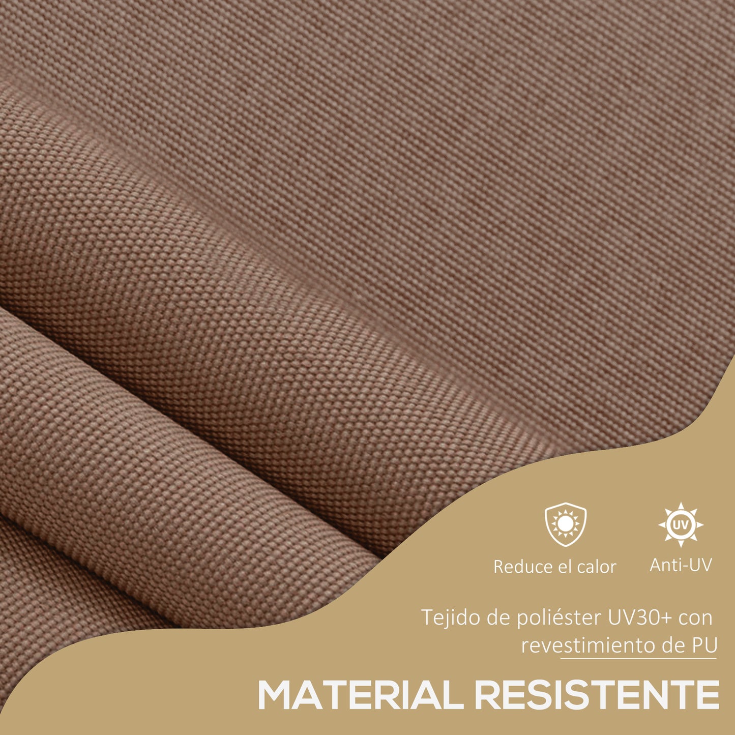 Outsunny Toldo Manual Retráctil 3x1,2 M Altura Ajustable Con Manivela 210-300 Cm_5