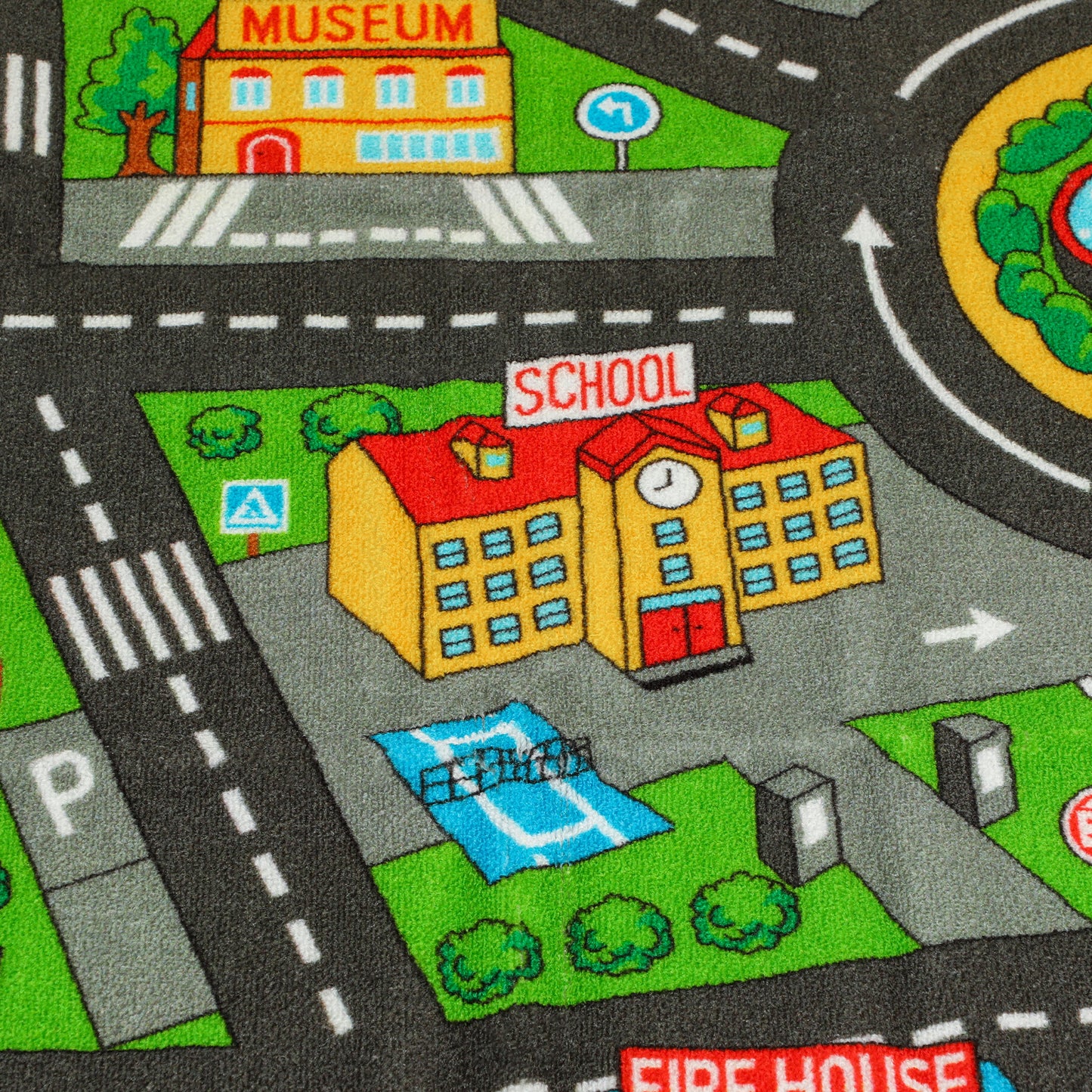 Aiyaplay Alfombra Infantil Carretera De Ciudad 200x150 Cm Antideslizante_4