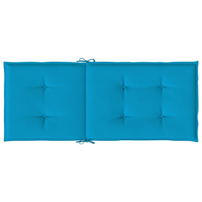 Vidaxl Cojín Silla De Jardín Respaldo Alto 6 Uds Tela Azul 120x50x3 Cm_5