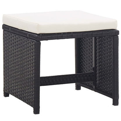 Vidaxl Set Comedor De Jardín 13 Piezas Y Cojines Ratán Sintético Negro_5