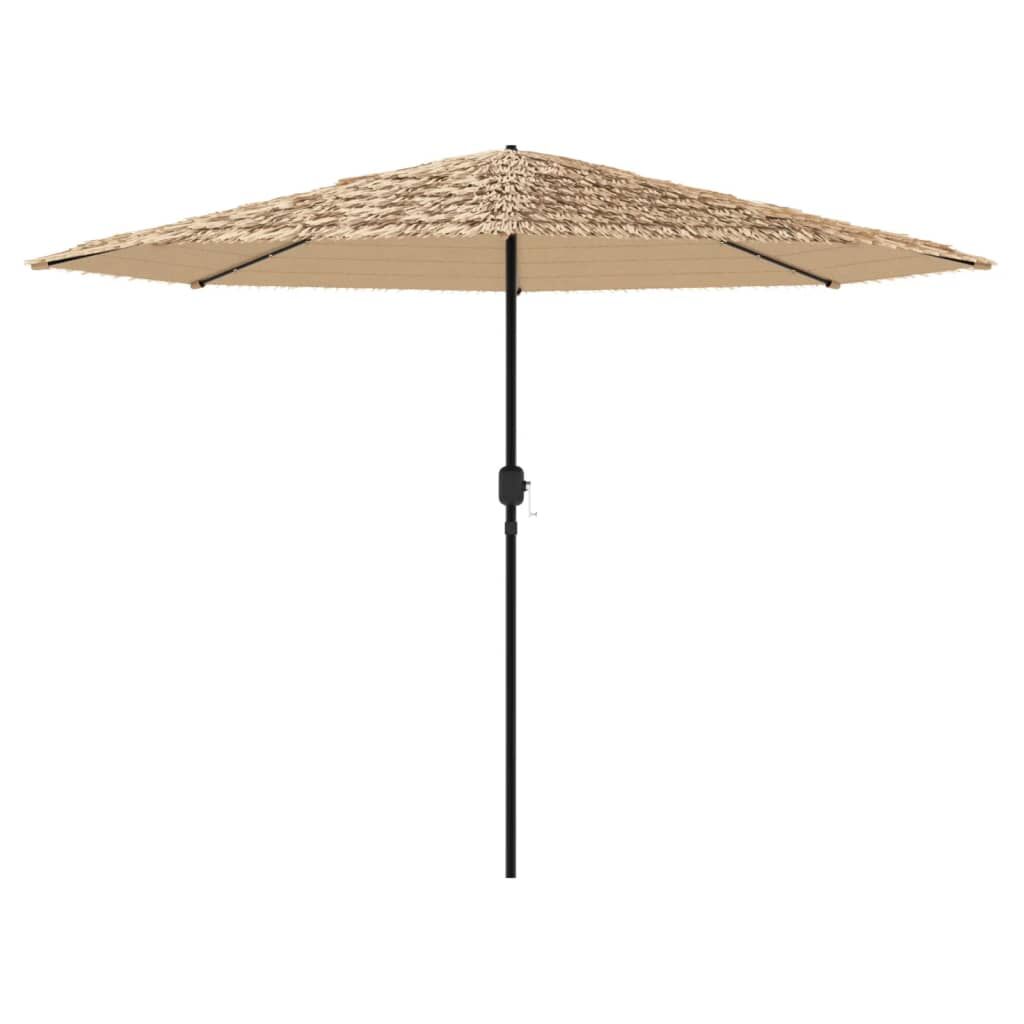 Vidaxl Sombrilla De Jardín Con Leds Poste Acero Marrón 324x324x247 Cm_4
