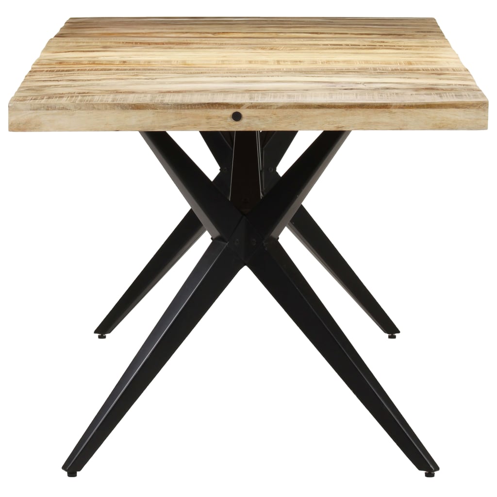 Mesa De Comedor De Madera De Mango Rugosa 160x80x76 Cm_0