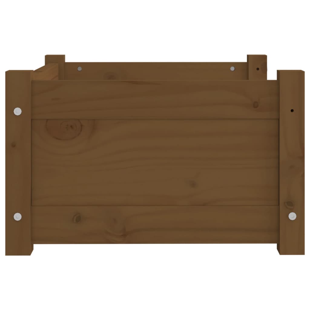 Cama Para Perros Madera Maciza Pino Marrón Miel 55,5x45,5x28 Cm / Vetonek_0