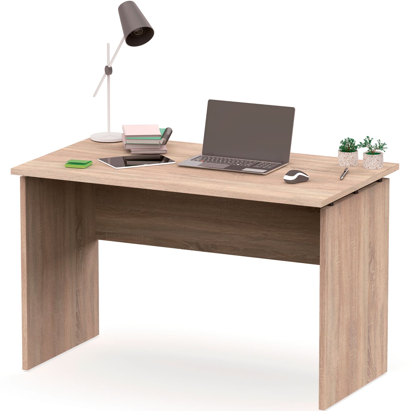 Escritorio, Mesa De Ordenador Oficina, Estudio 76 X 120 X 68 Cm, Despacho, Habitación, Desk, Briebe, Zenith, Madera