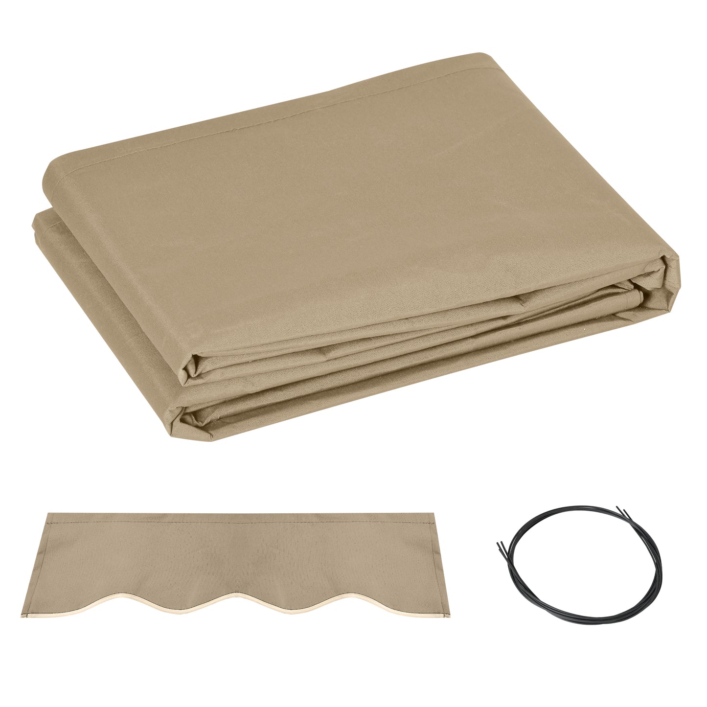 Outsunny Techo De Repuesto Para Toldo 382x240 Cm Protección Uv Beige_0