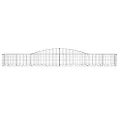 Cestas De Gaviones 10 Uds Forma De Arco Hierro 400x50x40/60 Cm_3
