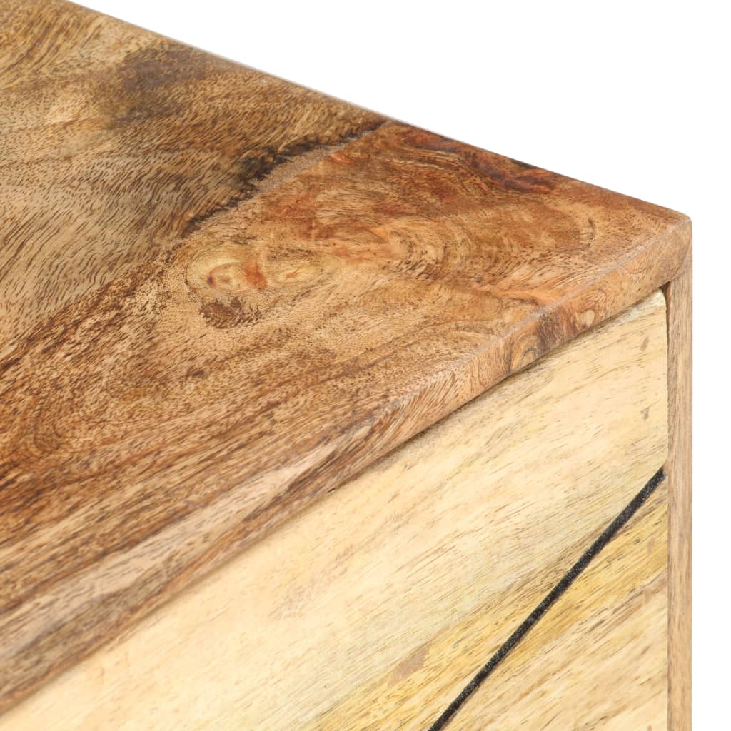 Mesita De Noche De Madera Maciza De Mango 40x30x50 Cm_3