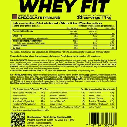 Whey Fit - 1kg - Chocolate Praliné - Aumenta La Masa Muscular - Masmusculo_5